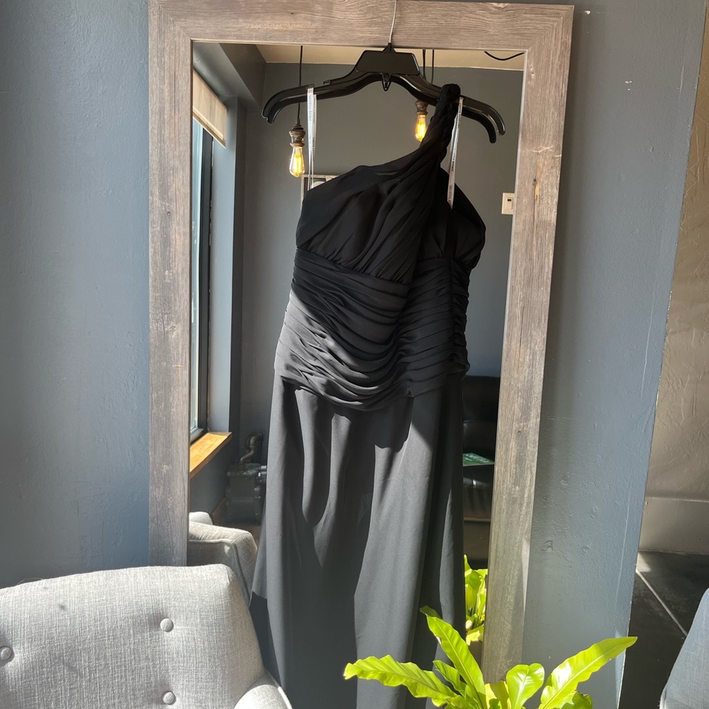 Black, Floor Length, Dress